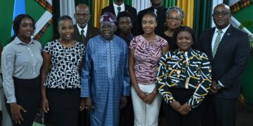 Tinubu with Saint Lucian Students