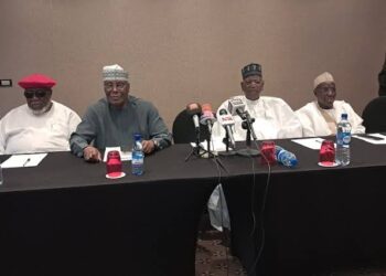 PDP leaders and Atiku in a meeting