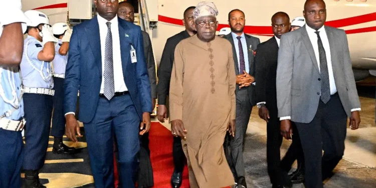 Tinubu arrives Brazil for BRICS summit