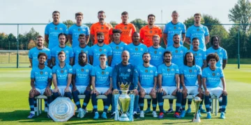 Manchester City Sign Record-Breaking £1 Billion Kit Deal with Puma Man City team photo