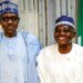 Garba Shehu with Late President Buhari