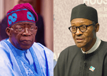 Photo combo of Tinubu and Buhari