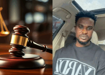 Photo combo of Scott Iguma and court gavel