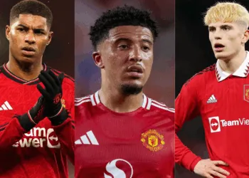 Photo combo of Rashford, Sancho, and Garnacho