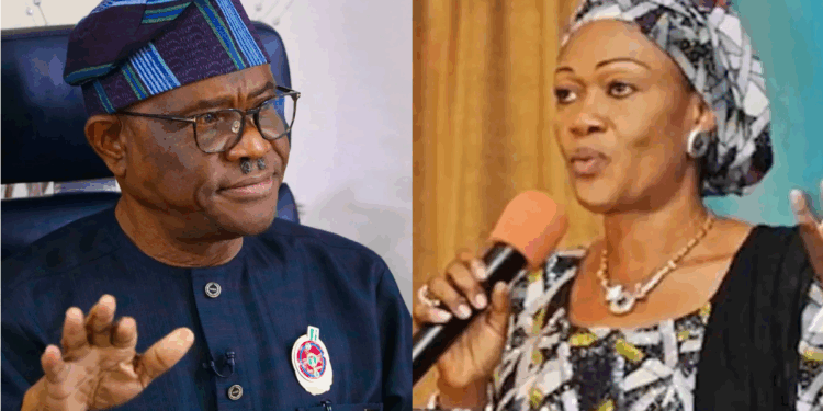 Photo combo of Wike and Remi Tinubu