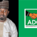 Photo combo of Shitu Adamu Evuti and ADC Logo