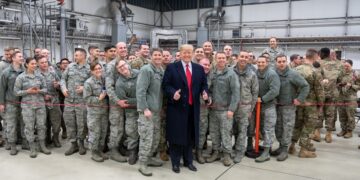 Photo of Trump With Troops