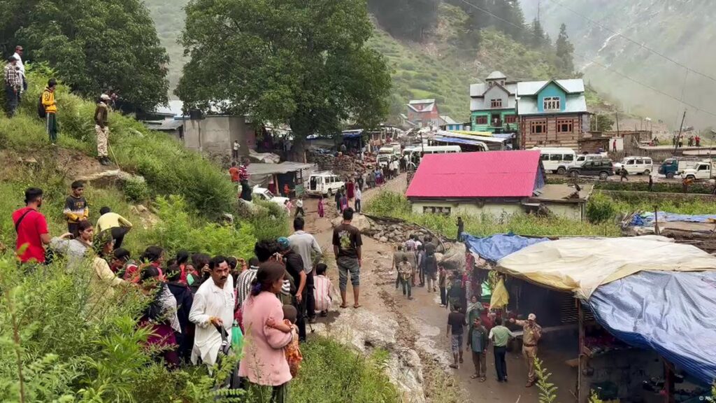 Flood In Indian Kashmir Mountain Village