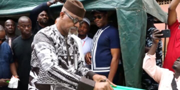 The Ogun State Governor, Dapo Abiodun, participated in the ongoing by-election for the Remo Federal Constituency.