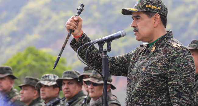 This handout picture released by the Venezuelan Presidency on August 28 2025 shows Venezuelas Pre