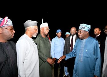 Tinubu at Abuja Airport