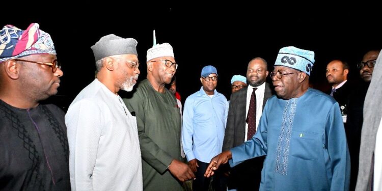 Tinubu at Abuja Airport