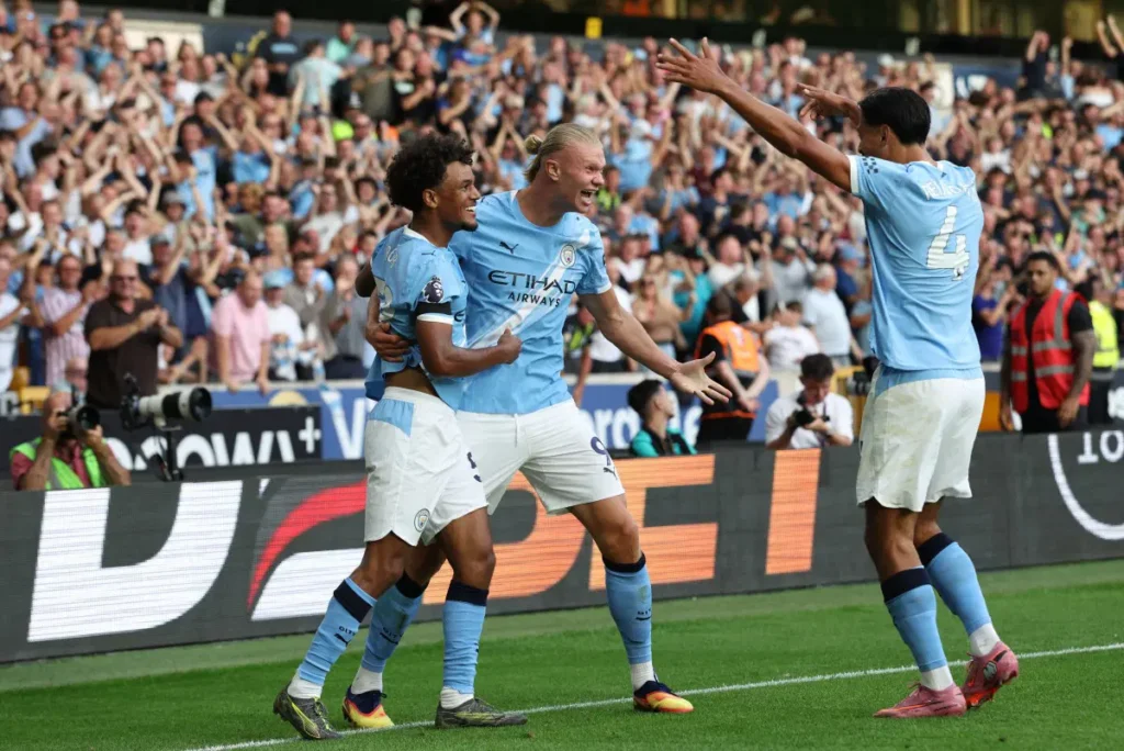 Manchester City Players Celebrating