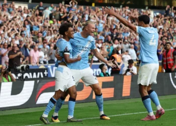 Manchester City Players Celebrating