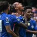 Chelsea players celebrating a goal