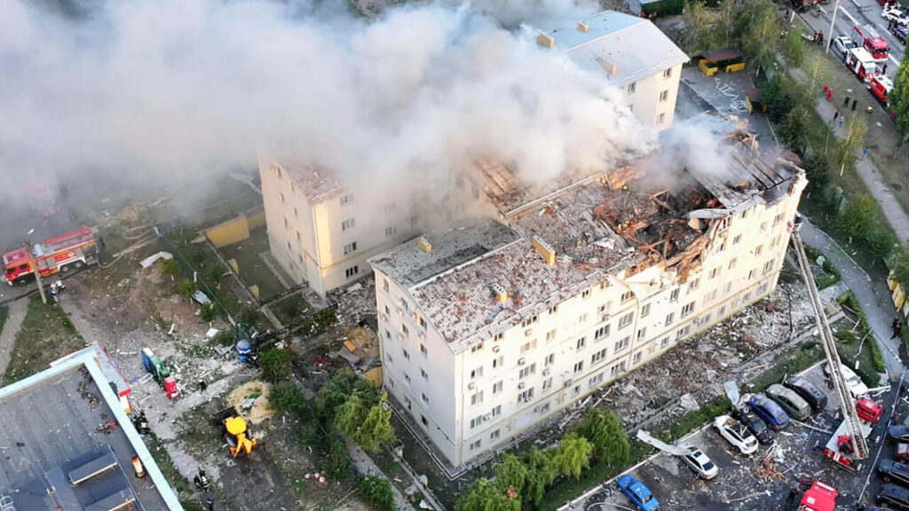 Photo of Russian Drone Strike in Kharkiv