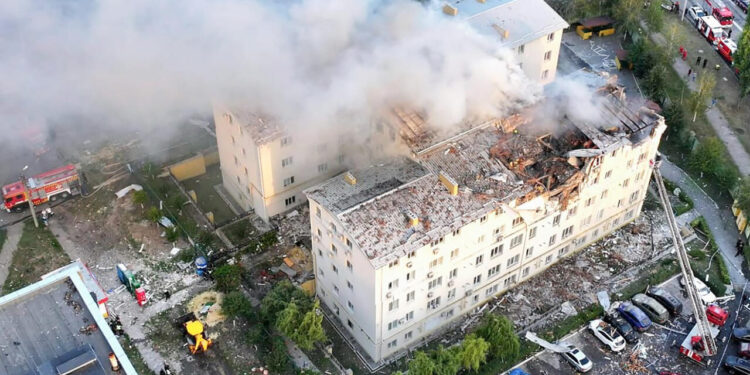 Photo of Russian Drone Strike in Kharkiv