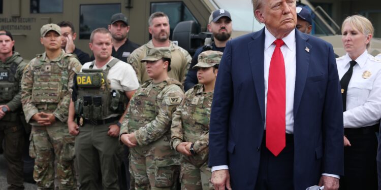Trump with the National Guard