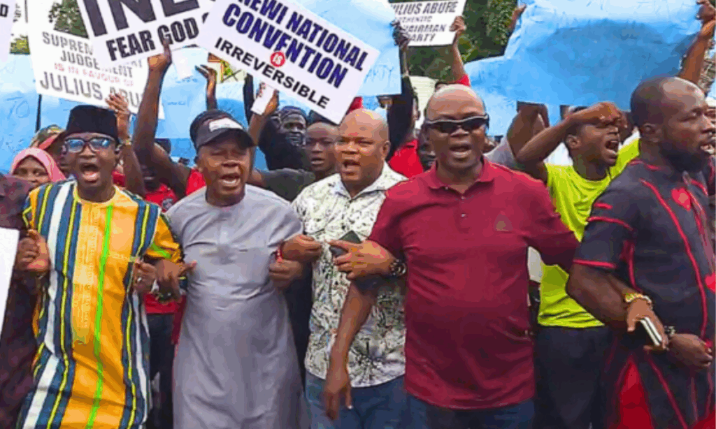 Labour party protest