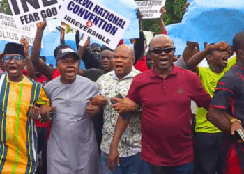 Labour party protest