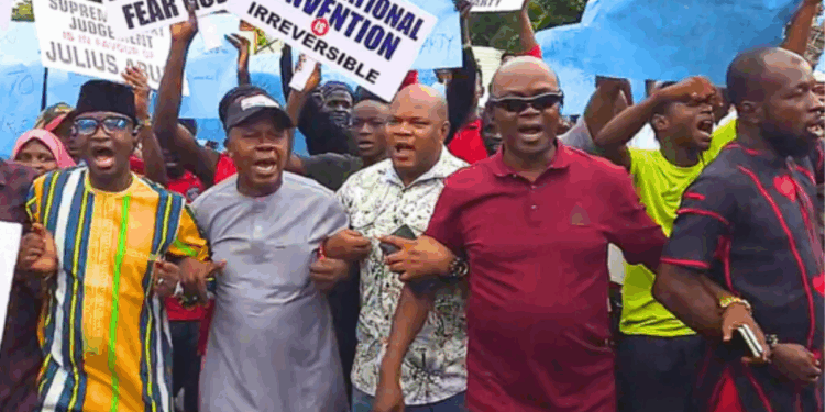 Labour party protest