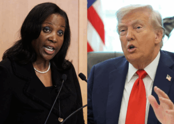 Lisa Cook and US President Donald Trump