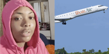 NCAA Summons Passenger, Cabin Crew Over Ibom Air Flight Incident Photo combo of Ms. Comfort Emmanson and Ibom Airplane