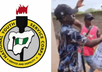 NYSC Logo and Abused Corps Member in Anambra