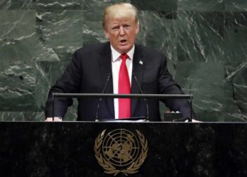 Trump addressing United Nations