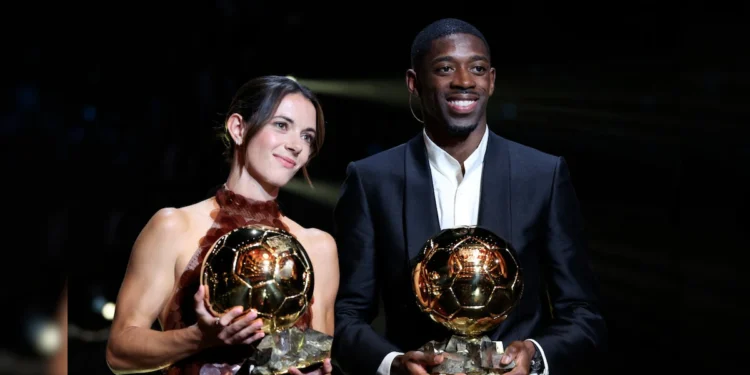 Photo of Ousmane Dembele and Aitana Bonmati_