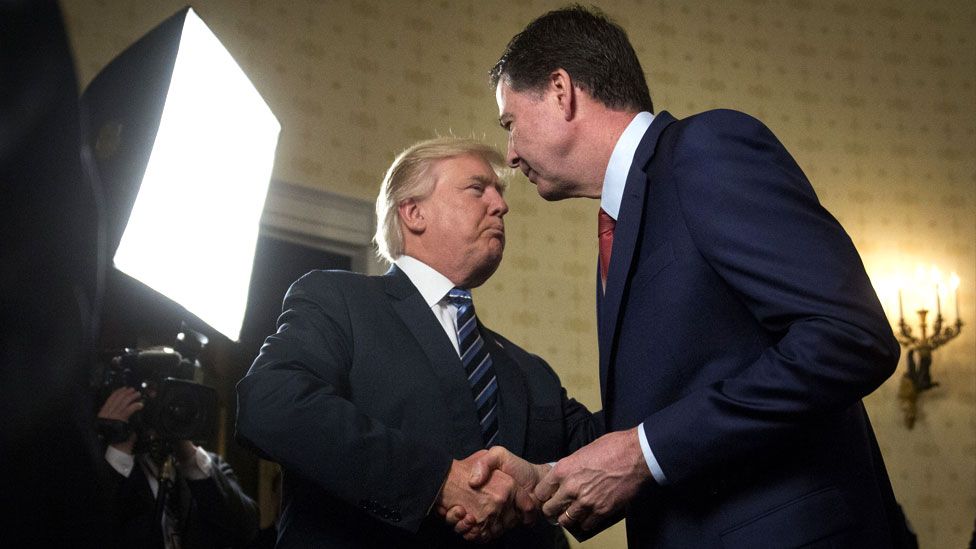 Trump with James Comey