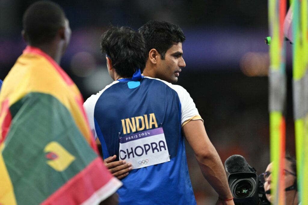 AFP 20250910 743F6NV v1 MidRes FilesAthleticsWorldJavelinIndPakChopraNadeem