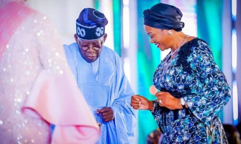 Photo of President Tinubu and his wife, Remi Tinubu.
