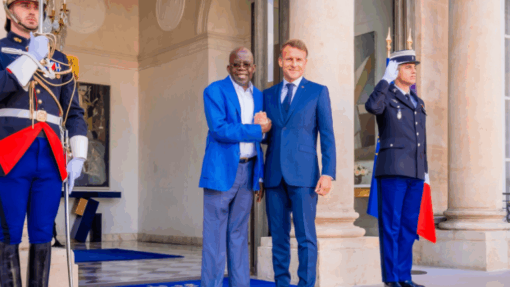 Photo of Tinubu and Macron