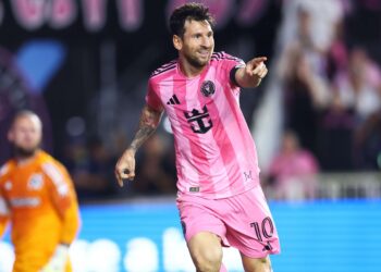 Messi celebrating a goal