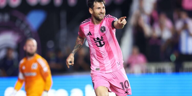 Messi celebrating a goal