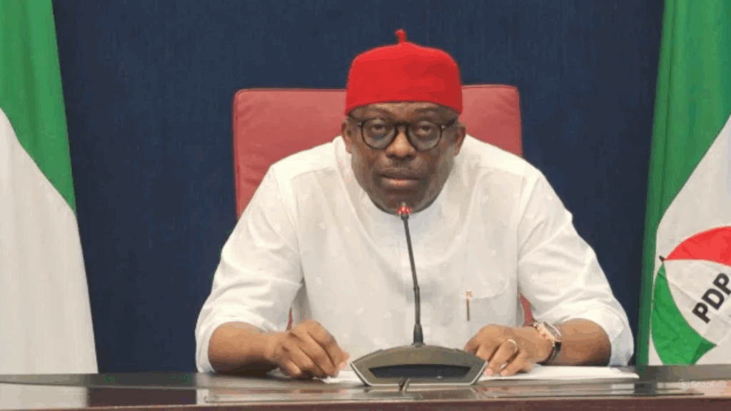 Photo of Fubara speaking