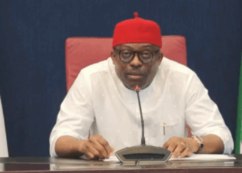 Photo of Fubara speaking