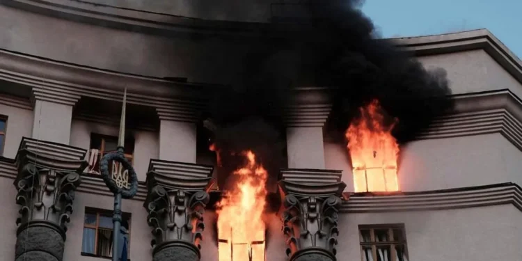 Government Headquarters in Kyiv Strike