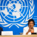 Chair of the Independent International Commission of Inquiry on the Occupied Palestinian Territory, including East Jerusalem, and Israel, South African judge Navi Pillay (R), speaks next to Commission Member Chris Sidoti during a press conference in Geneva on September 16, 2025.