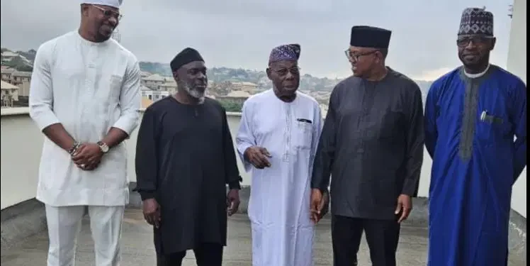Peter Obi Visits Obasanjo