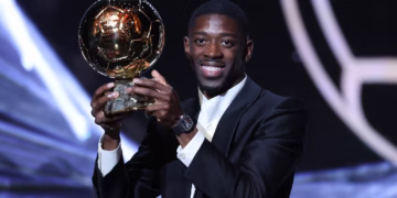 Dembélé Claims 2025 Ballon d’Or Glory as Donnarumma Secures Yachine Trophy Photo of Ousmane Dembélé with Ballon d’Or award
