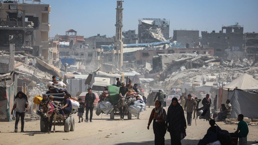 Residents leave Gaza City