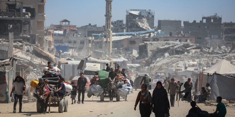 Residents leave Gaza City