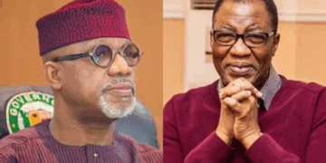 Ogun Govt, Senator Daniel Clash Over Road Project in Sagamu Photo combo of Governor Dapo Abiodun and Mr Gbenga Daniel