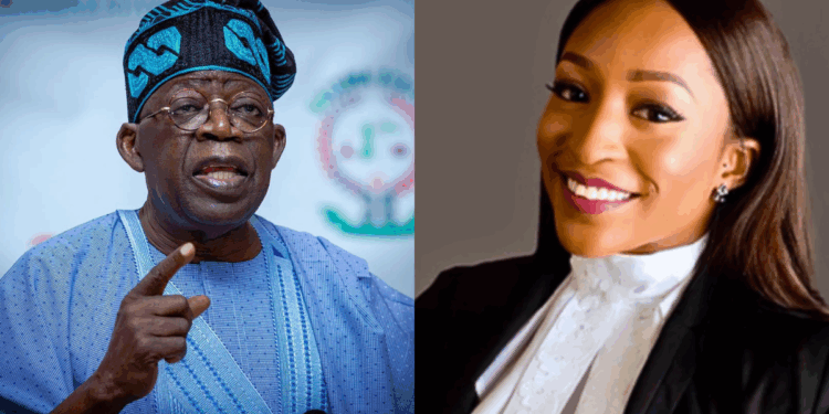 Photo combo of President Tinubu and Somtochukwu Maduagwu