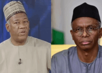 Photo combo of Datti Baba Ahmed and Nasir El-Rufai