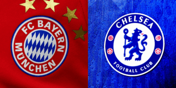 Bayern Munich Face Early Champions League Test Against Chelsea in 2012 Final Rematch Photo combo of Bayern Munich and Chelsea FC logo