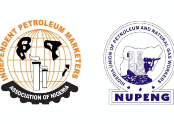 Photo combo of IPMAN and NUPENG Logo.