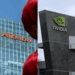 Photo combo of Alibaba and Nvidia sign
